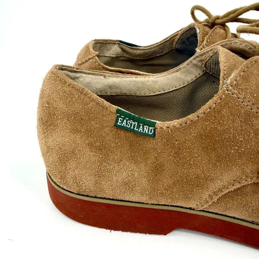 Vintage Y2K Eastland Brown Suede Leather Lace-Up Oxfords